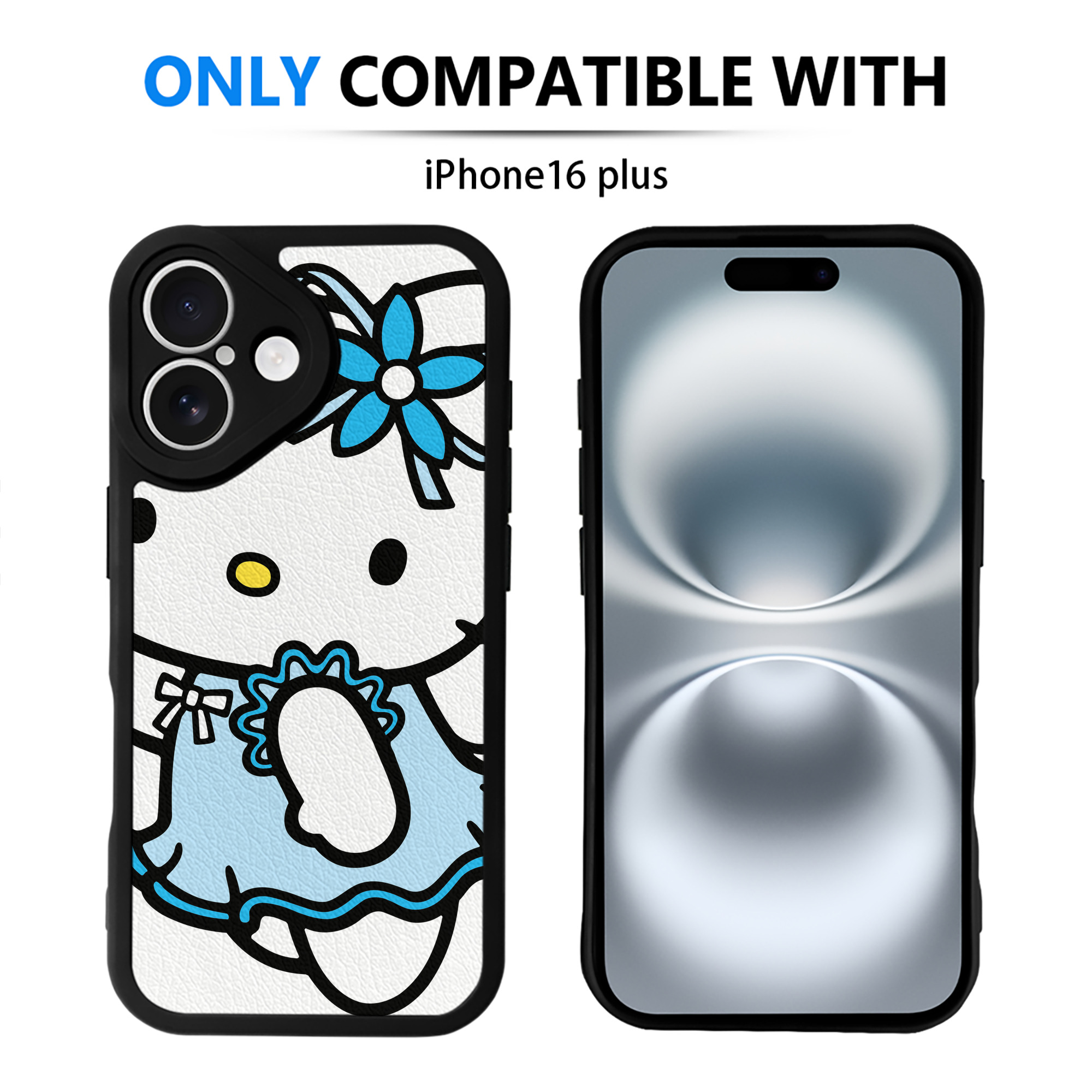 （画像用） Hello Kitty ハローキティ 【iPhone 16シリーズ対応】シリコンスマホケース（レザー調） 材質：シリコン